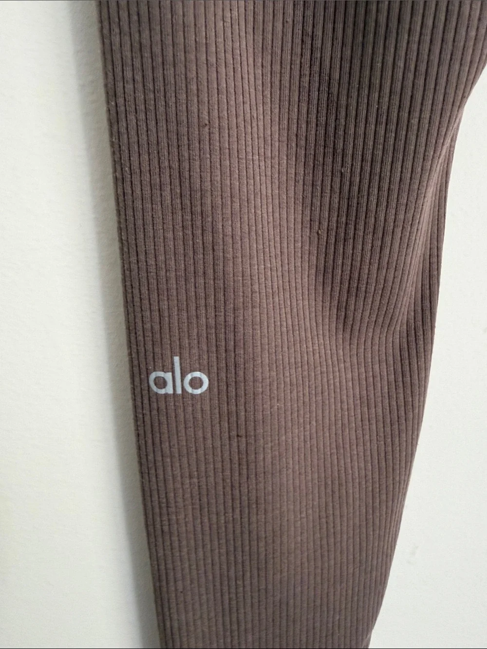 ALO Ribbed High Waist 7/8 Blissful Legging cocoa brown size M